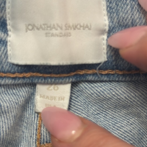 Jonathan Simkhai Blue Straight Leg Jeans - Picture 5 of 8